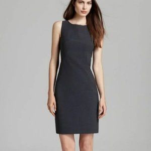 Theory Charcoal Wool Sheath Dress